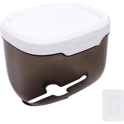 Porte-papier toilette mural étanche (marron), étagère de rangement pour rouleaux de papier toilette, boîte de rangement, plateau, accessoires de salle de bain (1/5)