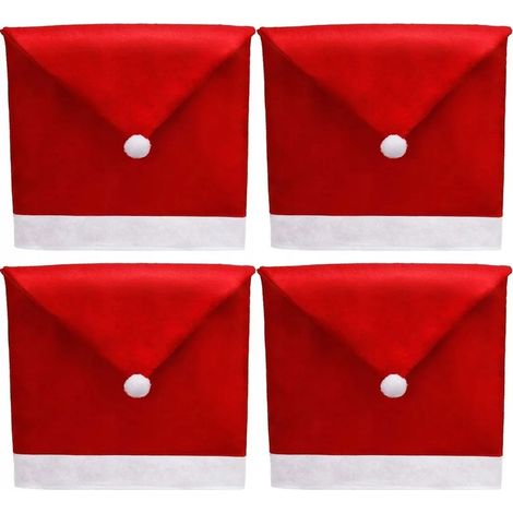 Coprisedia con cappello di Babbo Natale, 4 pezzi (1/4)