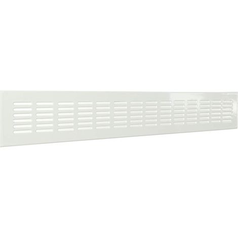 La Ventilazione GF386B Griglia Rettangolare da Incasso, Alluminio Verniciato 380x60 mm, Bianco (1/4)
