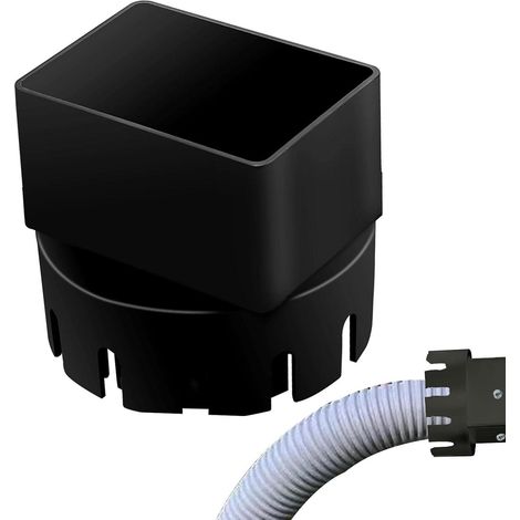 Ahlsen Adaptador universal de bajante a drenaje, adaptador de drenaje redondo a cuadrado (1/5)