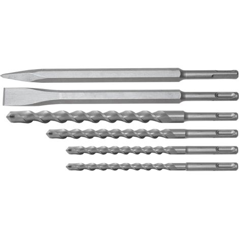 ensemble de 6 pointes et burins SDS Plus - Valex - 6 pièces