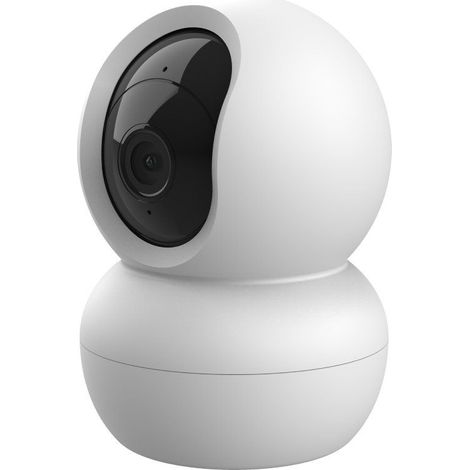Trust IPCAM-2800 Indoor WiFi Surveillance Camera, 360° Kamera mit Nachtsicht, integrierter Sirene und Mikrofon, Personenerkennung, Kamera mit App, Videoüberwachung, White