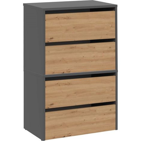 MONZ - Modular shoe cabinet - Dimensions 60x36x88cm - 4 folding doors (1/5)