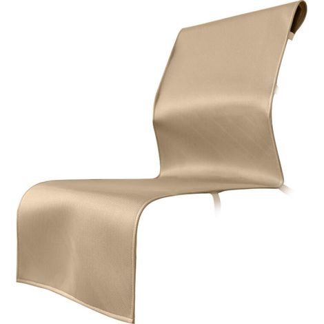 Housse de chaise en soie de glace respirante, coussin rafraîchissant avec boucle pour chaise de bureau, couleur café clair (1/5)