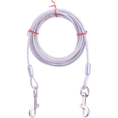 Câble d'attache pour Chiens jusqu'à 80 kg, Animaux de Compagnie Plomb pour Chiens de Petite, Moyenne ou Grande Taille (Blanc, 5M) (1/5)