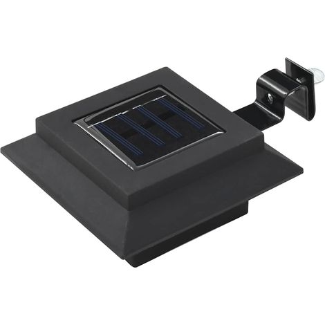vidaXL Lámparas solares cuadradas de exterior negras 12 uds LED 12 cm (1/2)