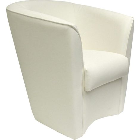 Poltrona ecopelle bianco da attesa camera letto