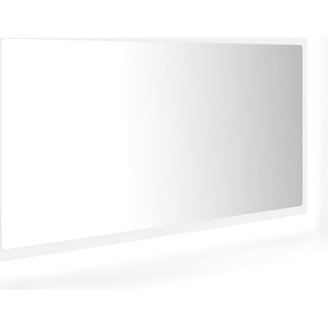 Miroir à LED Luxueux, Miroir pour salle de bain, Blanc 90x8,5x37 cm Aggloméré OIB5690E (1/5)