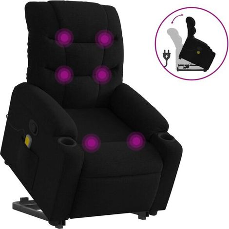 Chaise longue de massage en tissu noir – Lit de massage ergonomique réglable, idéal pour spa, relaxation et soins corporels à domicile (1/5)