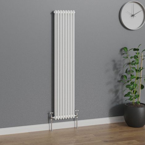 WarmeHaus Traditional Radiator White Double Column 1800x380mm (1/5)