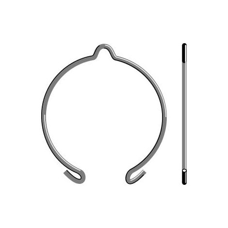 Somfy – Anneau d'arrêt pour support Ø50/Ø60 – Acier inox – Clippage et maintien des moteurs 85Nm – Pièce détachée motorisation portail (1/2)