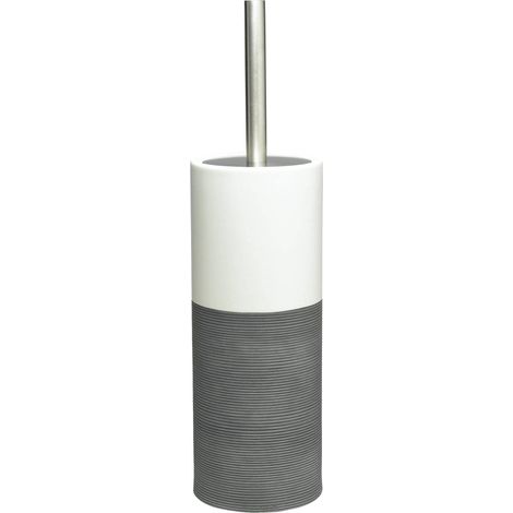 Porte-brosse WC porcelaine, Gris (1/5)