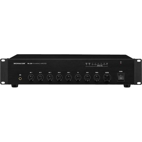 [NEUWERTIG] B-Ware Monacor Ela Verstärker Pa 324 Endstufe 240 W 19 Zoll Montagewinkel Schwarz