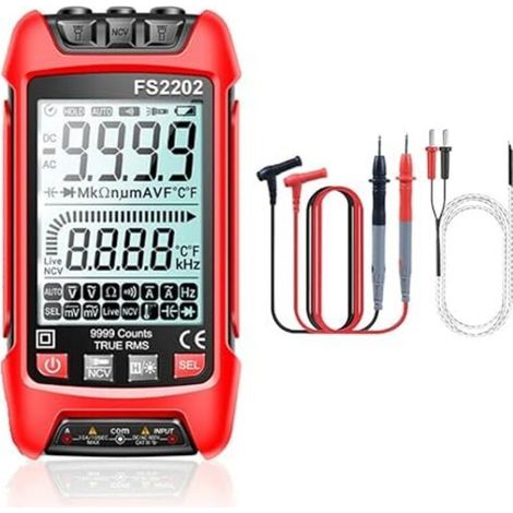 MultimèTre NuméRique, VoltmèTre à Plage Automatique TRMS de 9999 Points, Mesure avec PréCision le VoltmèTre AC/DC Amp Ohm (1/4)