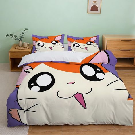 Parure de lit Chat Kawaii 3D ado déco - Single(140x200cm) (1/5)