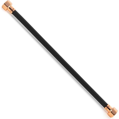 Flexible sanitaire NOIR POLYMÈRE Øintér.8mm - Femelle 3/8" - Femelle 3/8" Or rose - 400mm - TAQ PREMIUM - Tucai