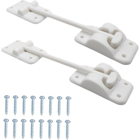 Accesorios para autocaravanas (paquete de 2): Puerta para autocaravana de 15,2 cm (6 pulgadas), soporte para puerta de autocaravana, puerta de caravana de ABS (en forma de T, aproximadamente 15,2 cm, (1/5)