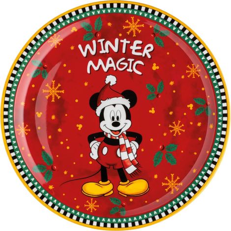 Egan piatto panettone Disney Winter Magic Mickey 31 cm