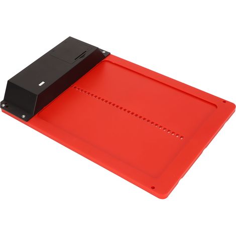 Porte automatique de poulailler à détection de lumière, étanche IP44, alimentée par piles, rouge. (1/5)