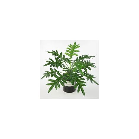 Künstliche Monstera deliciosa, große künstliche Pflanze für Wohnzimmer und Büro, Topfpflanze im nordischen Stil auf einem Ständer - Crezuo