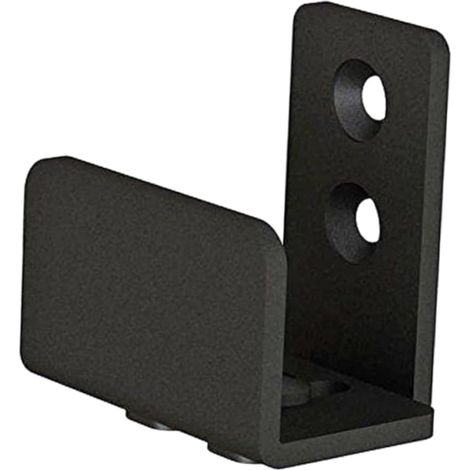 Guide de sol pour porte de grange coulissante acier carbone, noir (1/5)