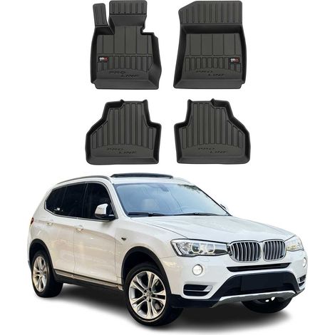 OMAC Tapis de Sol en Caoutchouc Compatible avec BMW X3 F25 2010-2017 Noir Premium
