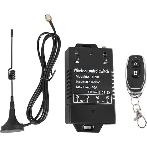 Télécommande sans fil DC12V à 90V, relais stable haute efficacité KG‑1090+YK115AB, interrupteur à distance pour pompes et moteurs, usage polyvalent. (1/5)