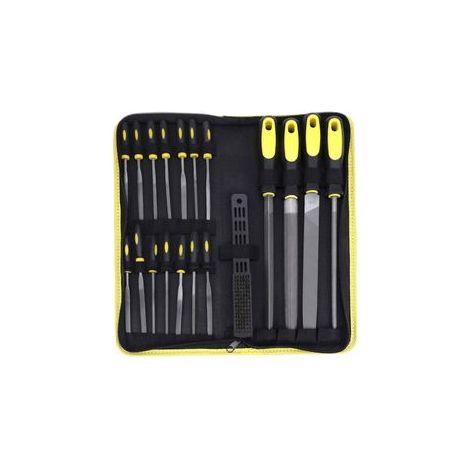 18 limes diamantées pour métal – Set de polissage et limage fin – Ébavurage de pièces en acier et inox (1/5)