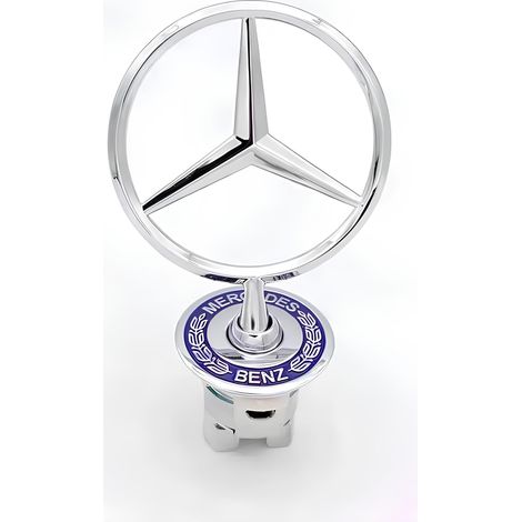 Emblema metálico de Mercedes con grabado, una elegante decoración para el capó o un regalo ideal para un fan de la marca. (1/5)