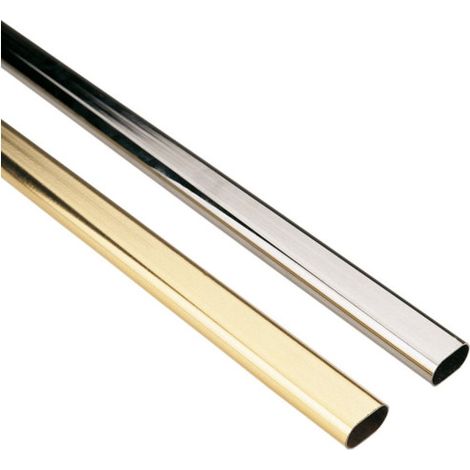 BARRA ARMARIO OVAL 25X15 1,5MTS CROMO - EHLIS