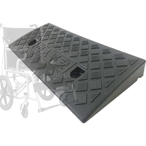 Rampe De Trottoir En Caoutchouc - Pour Marche Hauteur 5-13 Cm, Bordure Pour Trottoirs, Voitures, Camions, Accès, Vélos, Motos, Chiens, Fauteuils Roulants (Noir, 50277cm) (1/4)