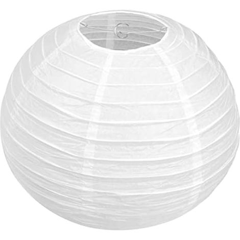 Yasoe 1 X Abat-Jour De Lanterne en Papier Japonais Chinois pour Mariage De FêTe,40cm(16 Pouces) Blanc CrèMe (1/4)