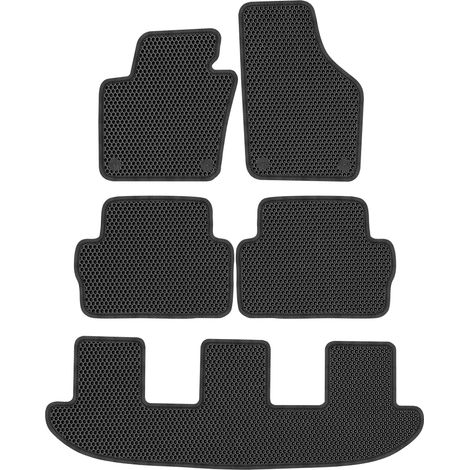 VW Sharan II 7 places (2010-2022). Tapis de sol dédiés - EVA alvéolé noir (1/5)