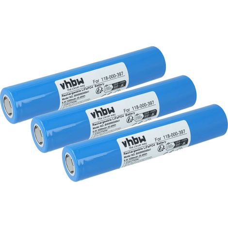 vhbw 3x Battery compatible with Maglite ML150LRS(X), ML150LRS Torch, Headlamp (3200 mAh, 6.4 V, LiFePO4) (1/5)