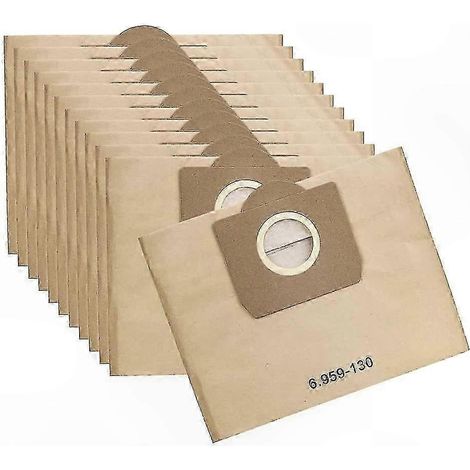 Sac à poussière en papier pour aspirateur WD3 MV, filtre de rechange 6.959-130.0 (lot de 3) (1/4)