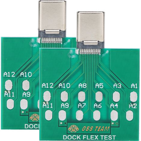 2-teiliger 5-Pin-USB-Testanschluss zum Laden und zur Stromversorgung, kompatibel mit Android- und Typ-C-Telefonen, einfache Reparatur (1/5)