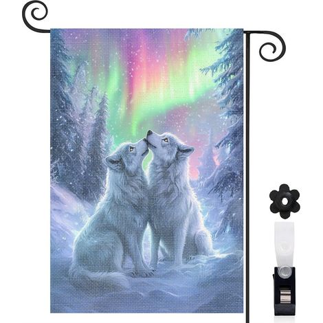 Drapeau de jardin décoration extérieure toile épaisse double face 30 x 45 cm pour porche et cour (1/5)