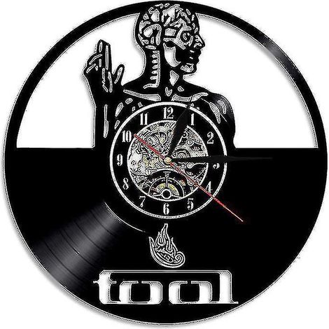 Horloge murale vinyle Tool Band, disque vinyle décoratif 33cm, horloge design rock pour salon