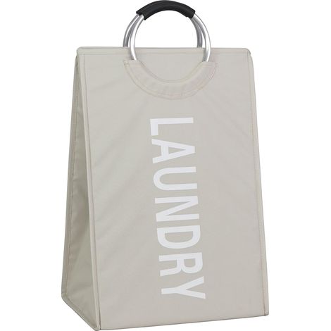 King Home PORTABIANCHERIA "LAUNDRY" IN POLIESTERE BEIGE 40x30x70h cm (1/4)
