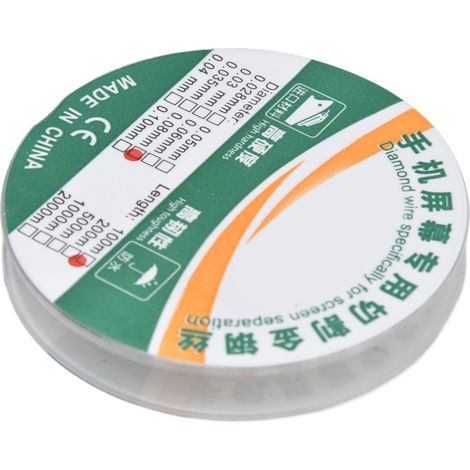 Fil de coupe en alliage de molybdène de 100 mètres pour écrans de téléphones portables, Φ0,08 mm. (1/5)
