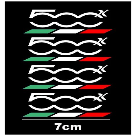 (500X) 4 autocollants de carrosserie compatibles avec Fiat 500, 500X, 500L, 500C, 500E, Punto Tipo, Panda, Bravo et autres modèles. Accessoires auto. (1/4)