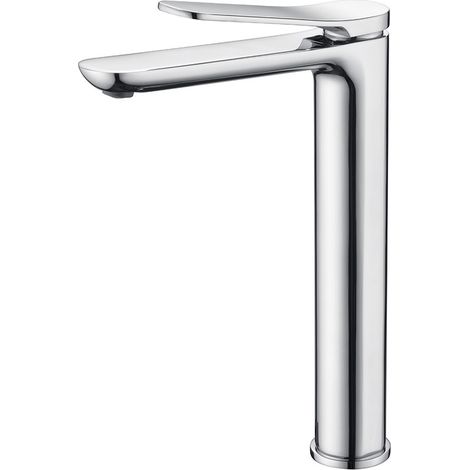 Mice - Grifo monomando de lavabo caño alto - Mezclador para agua fría/caliente Color Cromo (1/3)