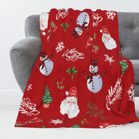 Plaid De Noël - Couverture En Peluche Douce Et Légère - Pour Canapé, Lit Ou Salon - 203 X 152 Cm - 1 Pièce