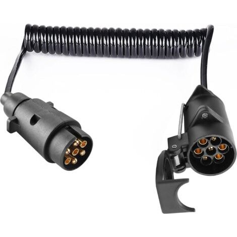 Rallonge Remorque 7Broches 2.5M 12v Câbles D'extension Remorques Adaptateur 7 vers 7 Broches Prise,Précâblé pour Voiture (1/4)