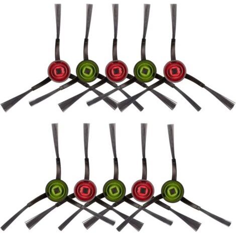 10 pièces Pièces de rechange pour brosse latérale pour robot aspirateur Ecovacs DEEBOT OZMO 920 950 T8 AIVI Max T9 T5 N5 N7 N8+ N8 Pro N8 Pro DX55 DX93 DJ65 X1 Omni, X1 Turbo, X1 et X1 Plus