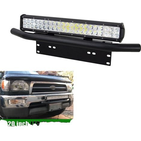 Barra de luz LED, 126 W de potencia, 20 pulgadas de largo, temperatura de color de 6000 K, patrón de haz combinado, protección contra el agua IP67. (1/5)