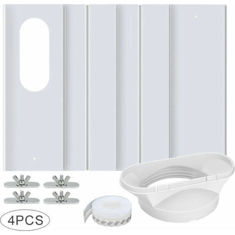 Kit de fenêtre pour climatiseur portable PVC durable Longueur réglable 43 à 140 cm Joint d'étanchéité pour fenêtres coulissantes (1/4)