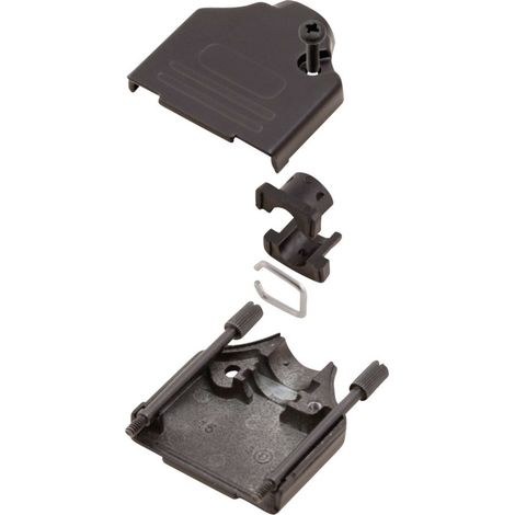 MH Connectors MHDTZK9-BK-K 6560-0815-01 D-SUB Gehäuse Polzahl: 9 Metall 180 ° Schwarz 1 St.