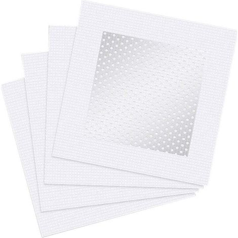 4 pieces Patch de Réparation de Mur en Aluminium Réparation de Patchs d'Écran Auto-Adhésifs pour Plaque de Plâtre pour Cloison Sèche (4 Pouces)
