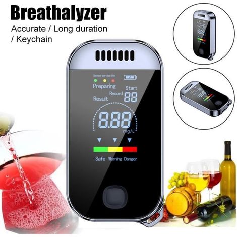 Ethylotest electronique-Haute Sensibilite, Professionnel Testeur d'alcool avec Affichage LCD Numérique (1/4)